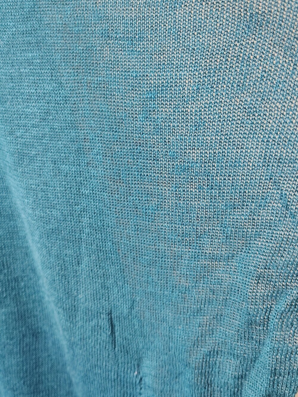 New York & Company Linen-Blend Teal Scoop Neck Sweater - Picture 4 of 4